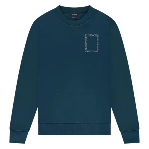 Blauwe regular fit sweater Silence