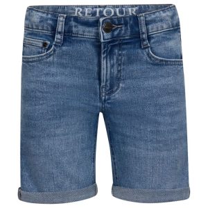 Bleached Blue Denim short Loek