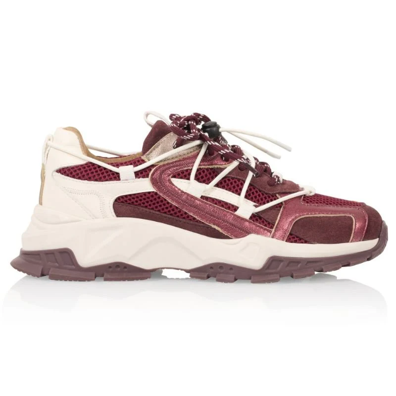 Bordeauxrode sneaker Isola Mesh - Afbeelding 2