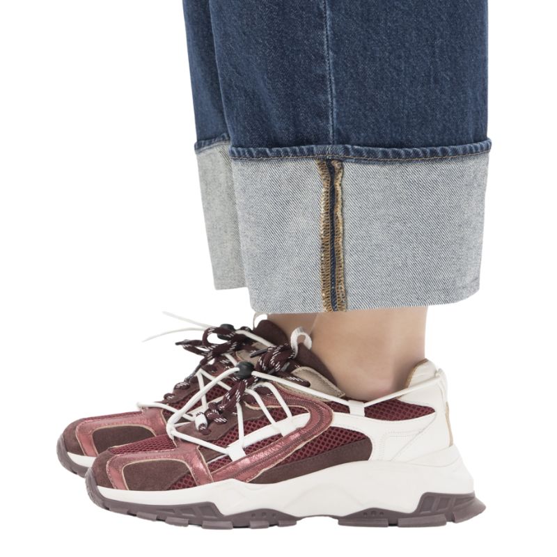 Bordeauxrode sneaker Isola Mesh - Afbeelding 3