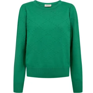 Bright Green v-dot knit pullover Dodo