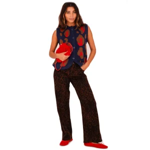 Turquoise Broek 21369 Bruin