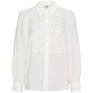 Broken White kanten shirt Lotus