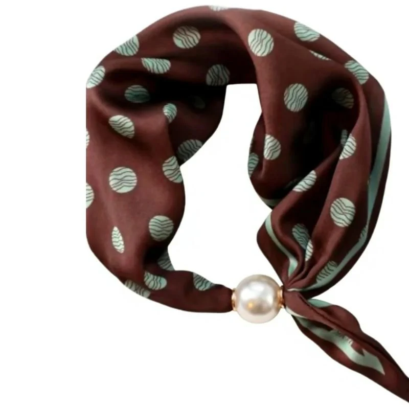 Brown-mint parel sjaaltje Chloe - Afbeelding 2