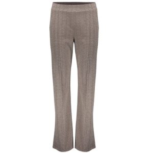 Bruin geprinte flared broek 51573