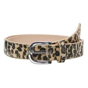 Bruin geprinte panter riem Alba