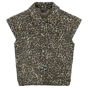Bruin gilet Leopard