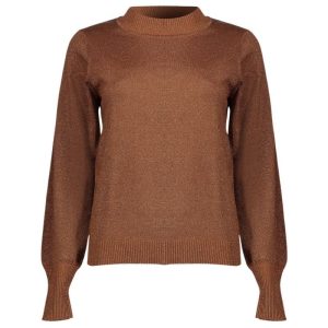 Bruine pullover basic turtle lurex 54531
