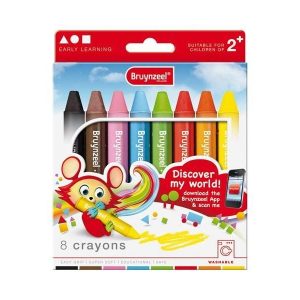 Bruynzeel Waskrijtjes Dik 8 stuks