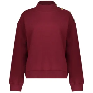 Burgundy col sweater 52600 met knopen