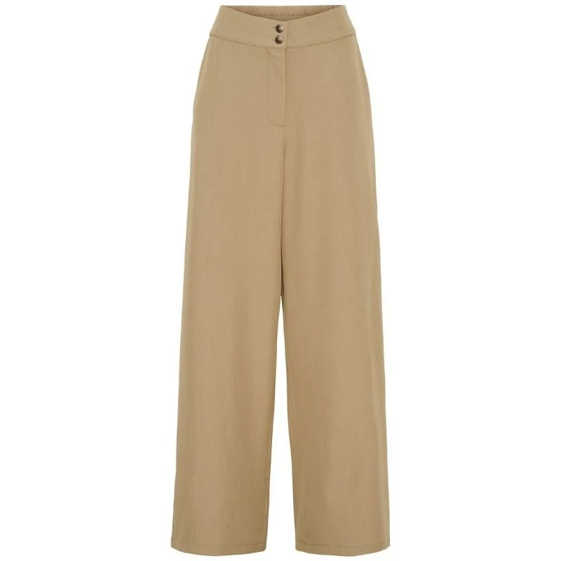 Camelbruine wide leg pantalon Lion - Afbeelding 2