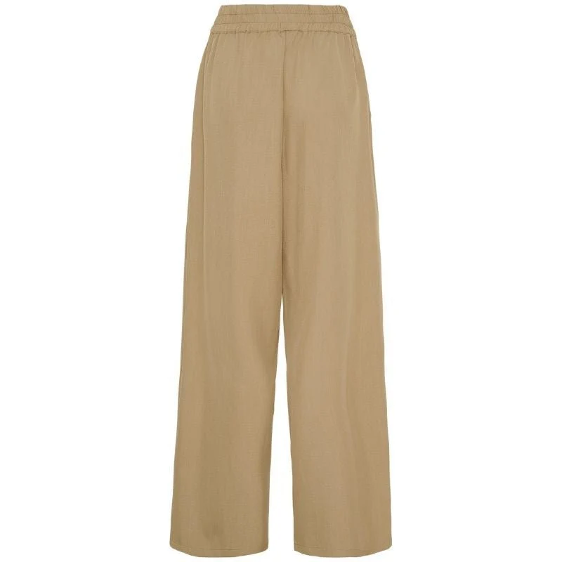Camelbruine wide leg pantalon Lion - Afbeelding 3