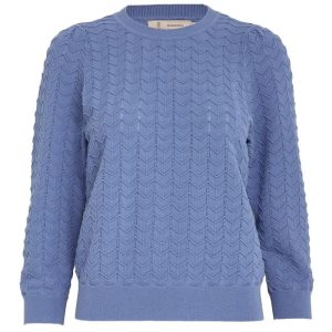 Cornflower Blue 3/4 sleeve pullover Rosy