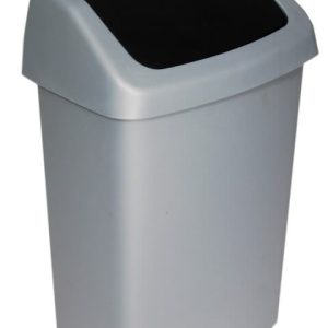 Curver afvalbak swing zilver/antraciet 10 liter