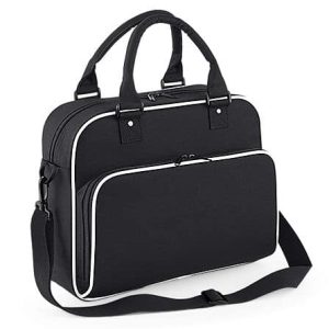 Kidz Dans / Ballet tas met naam (zwart/wit)