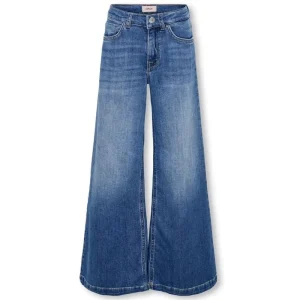 Dark Medium Blue Denim wide jeans California