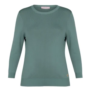 Dark Sage Green pullover Luna 3/4 slv