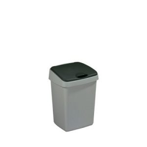 DELTA PRULLENBAK – MET KLEP DEKSEL – 10 L – ANTRACIET/ZWART