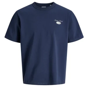 Donkerblauw crew neck t-shirt Dover Graphic