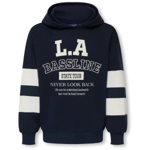 Donkerblauw geprinte oversized hoodie Cator