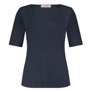 Donkerblauw light travel shirt Sascha