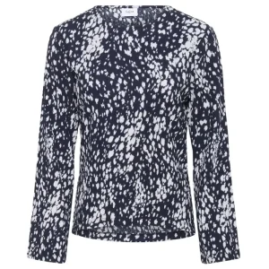 Donkerblauw geprinte top Ilyssa