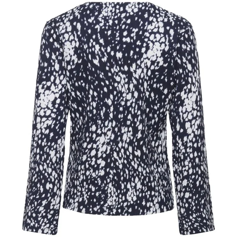 Donkerblauw geprinte top Ilyssa - Afbeelding 3