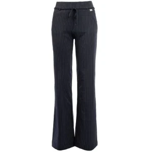 Donkerblauwe pinstripe pantalon Romee
