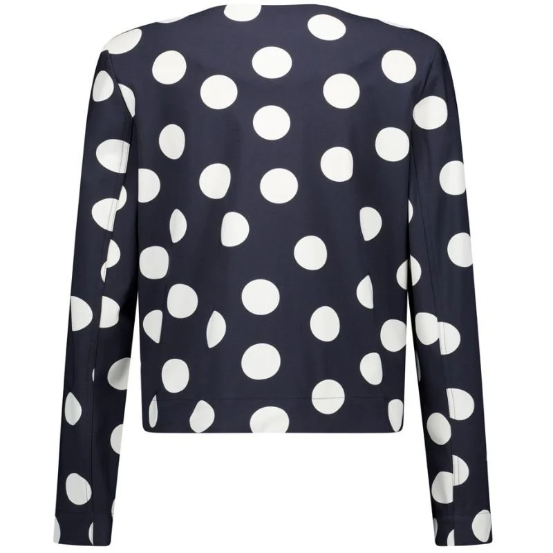 Donkerblauwe polkadot jacket Charlot - Afbeelding 4