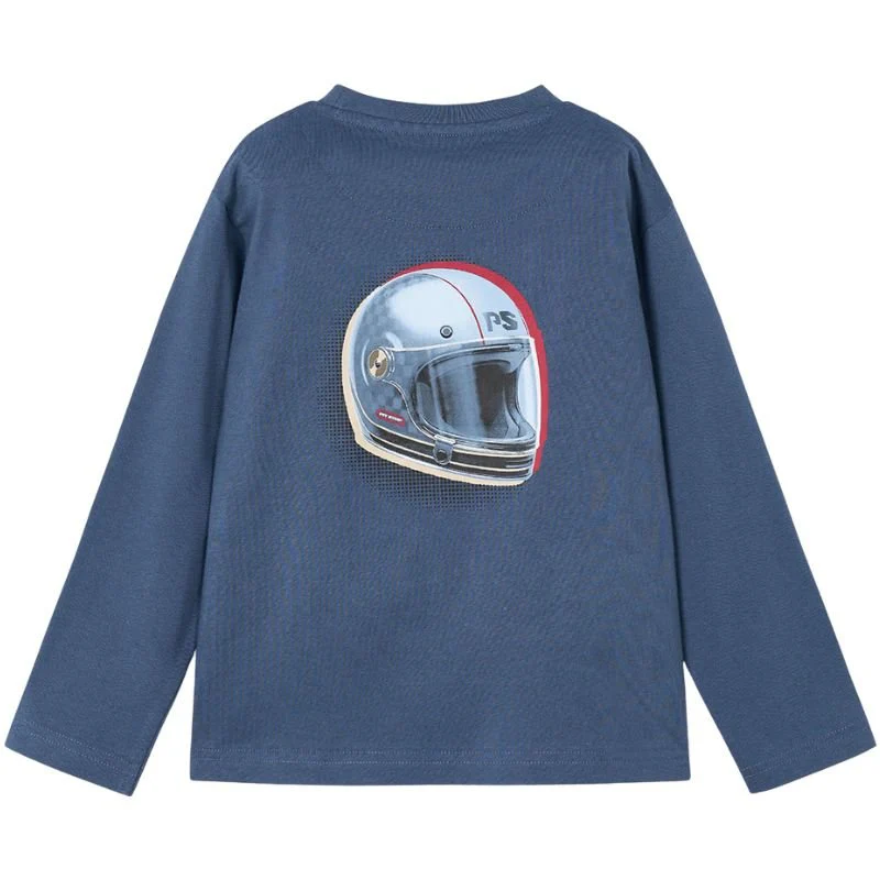 Donkerblauwe race track longsleeve - Afbeelding 3