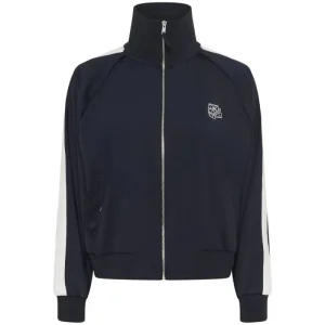 Donkerblauwe sweat trackjacket Oaklynn