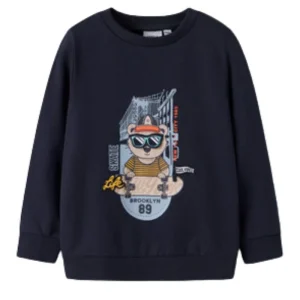 Donkerblauwe sweater Len