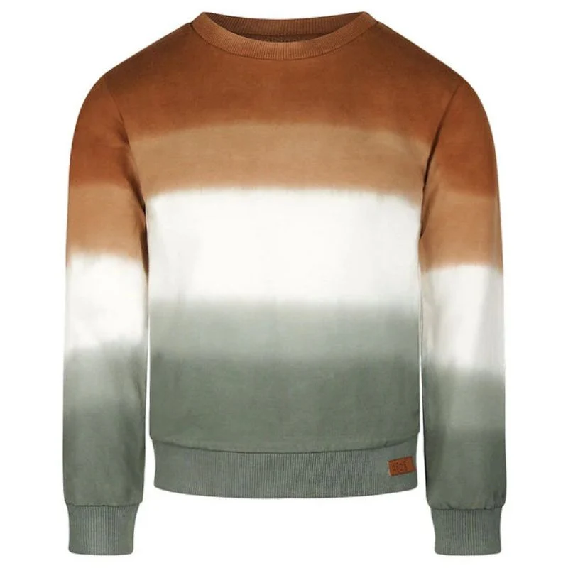 Donkerbruin geprinte sweater O56889 - Afbeelding 2