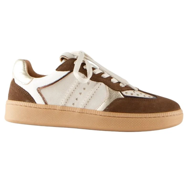 Donkerbruin met offwhite sneaker Mirabel - Afbeelding 2