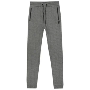 Donkergrijze jogpant Check Zip Pocket
