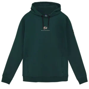 Donkergroen geprinte hoodie Rellix