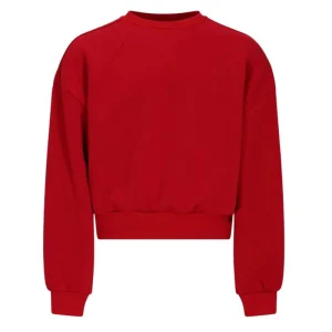 Donkerrode furry sweater Kobell