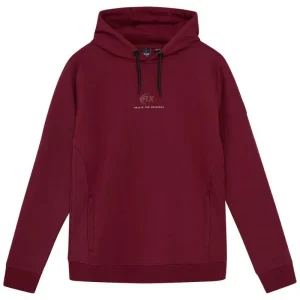 Donkerrood geprinte hoodie Rellix