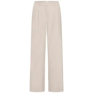 Dove Melange woven wide pantalon Fava