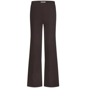 Espresso travel trousers Lexie bonded