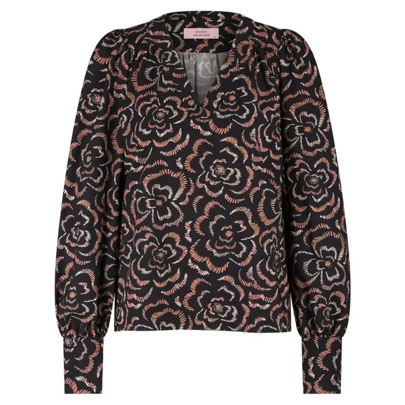 Zwart geprinte top Emmarie marker