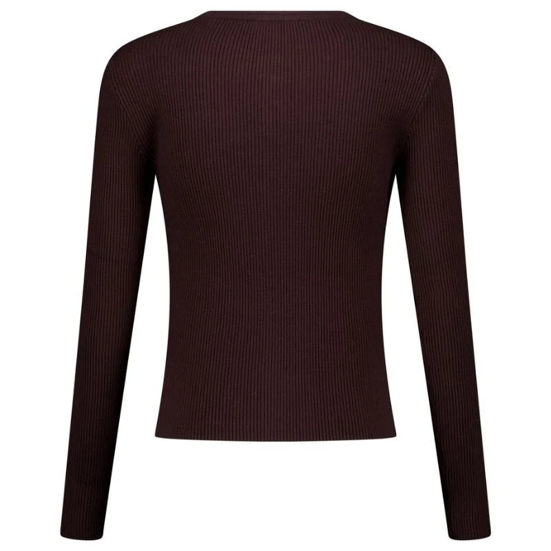 Espresso met kit details cardigan Sienna - Afbeelding 4