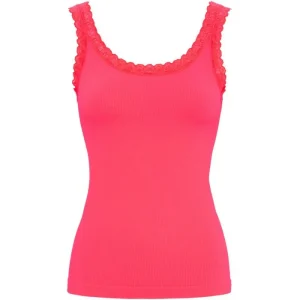 Felroze microfiber rib top Frida