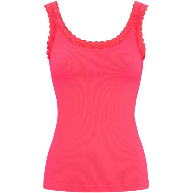 Felroze microfiber rib top Frida