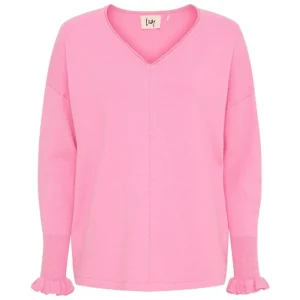 Felroze ruffle pullover Frigga Smock