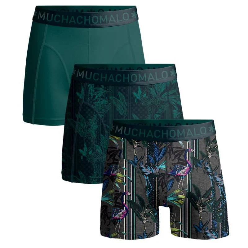 Geprinte 3-pack shorts Flamingo