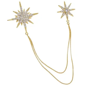 Gouden sterretjes broche Stars