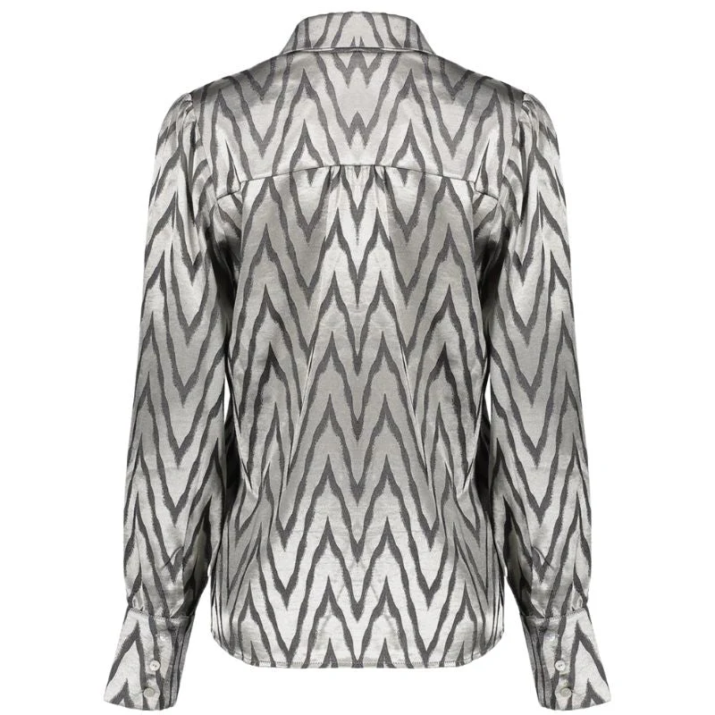 Grijs geprinte animal blouse 53593 - Afbeelding 3