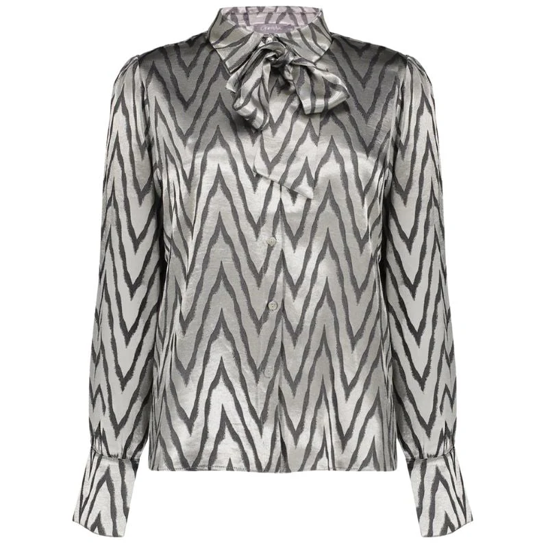 Grijs geprinte animal blouse 53593 - Afbeelding 2