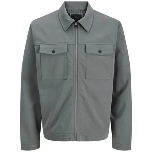 Grijsgroen sweat overshirt Blanewpete